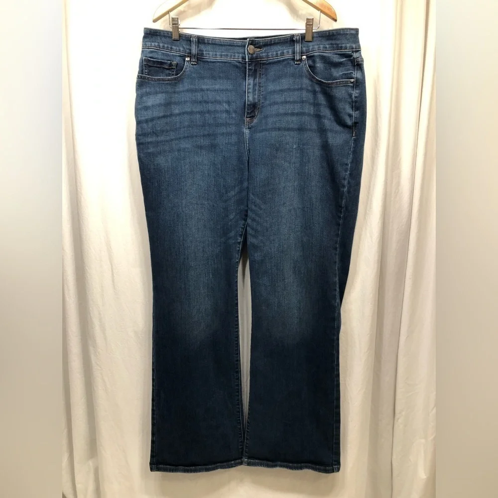 Lane Bryant High Rise Flex Magic Waistband Boot Bootcut Jeans Size 20L Long - Picture 16 of 16